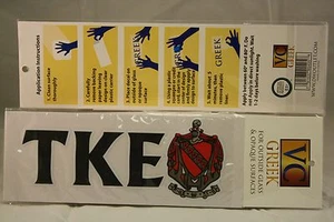 Tau Kappa Epsilon Sticker of Letters & Crest for Outside Glass, Car, Tablet - Picture 1 of 2