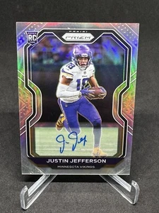 2020 Panini Prizm Justin Jefferson Rookie Silver Auto Vikings RC - Bild 1 von 10