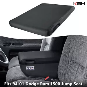 Fits 94-01 Dodge Ram 1500 Jump Seat Console Armrest PU Leather Cover Black 19x15 - Bild 1 von 12