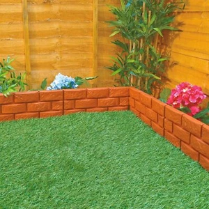 Brick Effect Garden Border Lawn Edging Strips Weatherproof Outdoor Fence Planter - Picture 1 of 9