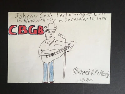 MICHAEL J. PELLEW JR. ORIGINAL TEMPRANO 28/11/05 JOHNNY CASH SORTEO CBGB 1984 NYC Foto 1 de 4