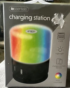 iessentials charging station led night light 2 USB ports,Touch Control - Picture 1 of 4