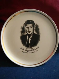 John F Kennedy Memorial 9" Plate JFK in Memoriam 1917 to 1963 - Picture 1 of 3
