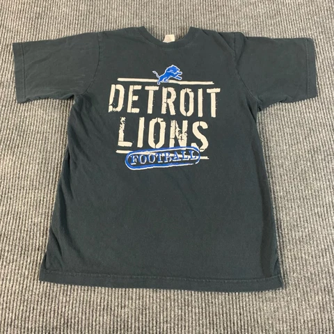 Detroit Lions T Shirt Youth Boys Extra Large Black Team Apparel NFL Football Cover
