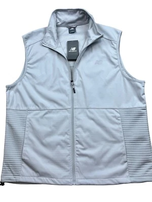 New Balance Vest Men's Large Gray All Motion Full-Zip 4-way Stretch NWT - Image 1 of 4