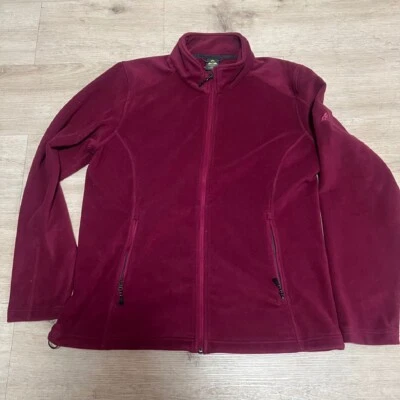 Eastern Mountain Sports Fleece Jacket Full Zip Pockets Burgundy XL Womens EMS - Image 1 of 4