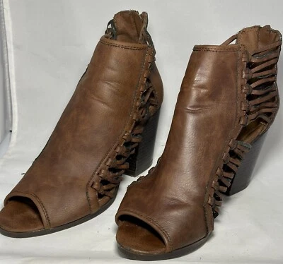 Rampage Mujer RAM-Tariah Peep Toe Botines Marrón Suave Talla 8.5 Foto 1 de 4