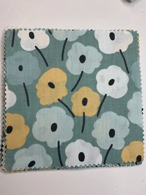 20 - 5” X 5” Moda Fabric Squares ( Green & Yellow Floral) - Image 1 of 2