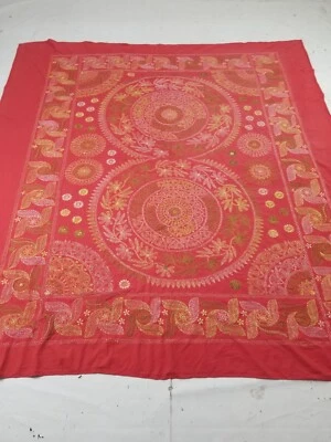 Colcha vintage tradicional india Kantha bordada 220x201 cm Foto 1 de 4