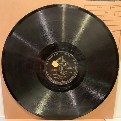 Perry Como “ I Love You “ 78 - Image 1 of 2