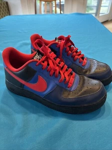 Nike Air Force 1 Low ID Men's Sz 10.5 CT7875-994 Black Red Blue Nice - Picture 1 of 9