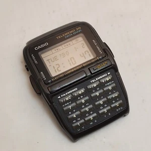 RARE VINTAGE CASIO DBC-30 TELEMEMO 30 DATABANK MEN'S WATCH NEW BATTERY AS IS - Picture 1 of 10