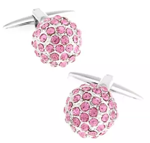 NEW - Men's Cuff Links - Crystal Ball Cufflinks - Picture 1 of 15
