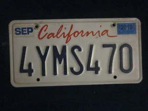 California lipstick License Plate 4YMS470 YMS car auto truck rare old crafting - Picture 1 of 2