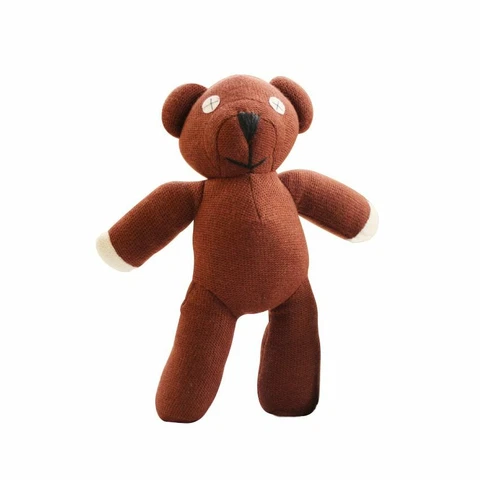 23cm Mr Bean Teddy Bear Animal Stuffed Plush Toy Soft Cartoon Brown Figure Doll Cover