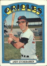 1972 Topps Baltimore Orioles Baseball Card #26 Andy Etchebarren - VG-EX