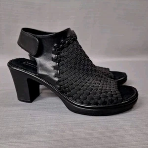 Steven Steve Madden Elmore Woven Slingback Block Heel Sandal Women's Size 6.5 - Picture 1 of 11