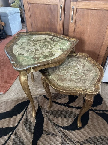 Italian Florentine Nesting End Tables Set Cover