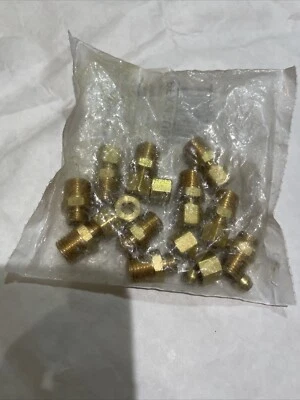 Qty 10 New ProFlo PFXMCUBBN Brass 1/4" Tube OD x 1/4" MIP LF Compression Adapter - Image 1 of 2