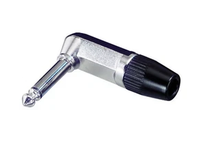 Neutrik Rean NYS207 1/4 6,35 mm 2-polig Mono TS Gitarrenstecker rechter Winkel Nickel - Bild 1 von 1