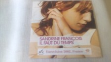 SANDRINE FRANCOIS - IL FAUT DU TEMPS - 2002 CARD SLEEVE CD SINGLE - EUROVISION