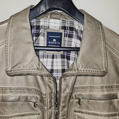 Babista Herrenblouson Lederoptik "Used Look", neu, Größe 56, Taupe! - Bild 1 von 4