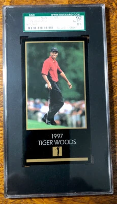 1998 Champions of Golf Masters Tiger Woods #1997 SGC 8.5 NM Mt Plus 92 - Image 1 of 2