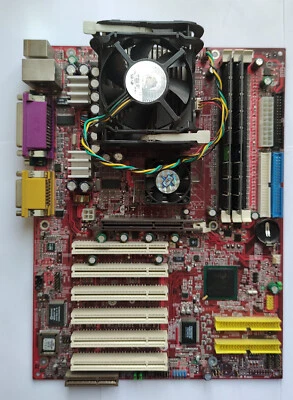MSI 845E MAX2 RAID Mobo with Pentium 4 2.8GHz CPU and 2GB RAM - Test OK! 477 - Image 1 of 4