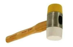 ASTA 35 mm doppelseitiger Hammer mit Nylonschlägeln 270 mm langer Hickorystiel - Bild 1 von 6