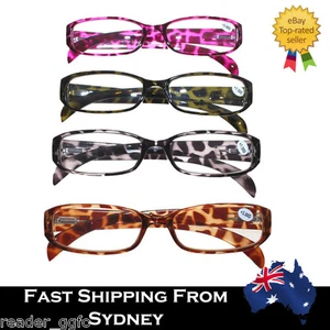 Womens Fashion Reading Glasses Spring Loaded Frame Grey Brown Green Purple - Picture 1 of 13