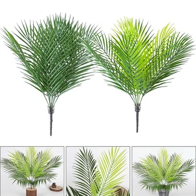 9 Heads Artificial Tropical Palm Leaves Tree Fake Plants Bedroom Decorations - Image 1 of 4