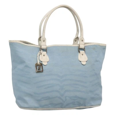 FENDI Tote Bag Canvas Light Blue Auth bs25841 - Image 1 of 4