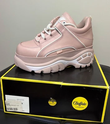 Zapatillas gruesas Buffalo London de forma plana - rosa bebé Foto 1 de 4