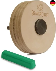 BeaverCraft PW1 Lederabziehscheibe Schleifscheibe Abziehscheibe 75mm Honen - Bild 1 von 7