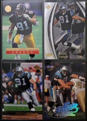 Kevin Greene 4 Card Lot Ultra Fleer Upper Deck Collectors Edge HOF - BEST VALUE! - Image 1 of 4
