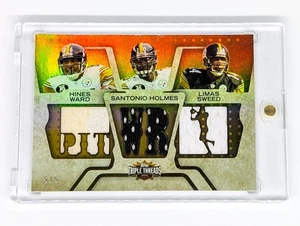 2008 Topps Triple Threads Relic Combos Gold #54 Hines Ward S. Holmes/6 Steelers - Imagen 1 de 2