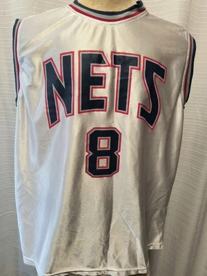 Camiseta Deron Williams SGA Para Hombres XL Nueva Jersey Nets #8 Blanca Sorteo Estadio NBA Foto 1 de 4