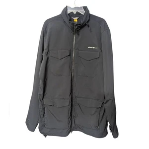 Eddie Bauer Travex Trek And Travel Dark Charcoal Grey Men's Black Utility Jacket - Picture 1 of 11