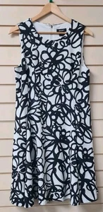 DKNY Size 14 Black Aand White Aline Dress Worn Once Excellent Condition - Bild 1 von 3