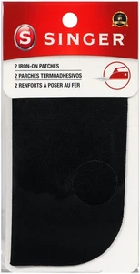 Iron-On Patches 5"X5" 2/Pkg Black - Picture 1 of 6