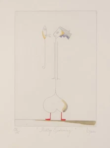 Josef Werner/ Radierung / handsigniert /nur 45 Exemplare/Flüchtige Erscheinung - Bild 1 von 5