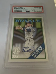 Bobby Witt Jr Auto 2023 Topps 35th Anniversary 1988 PSA9 Rare 🔥 - Picture 1 of 4