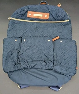 Adrienne Vittadini Quilted Nylon Backpack w/Laptop Sleeve, Blue - Picture 1 of 8