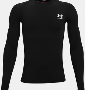 NEW YXL Under Armour Heatgear Long Sleeve Fitted Compression Shirt Black Kids XL - Picture 1 of 4