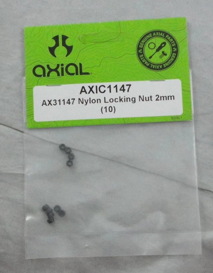Axial Racing M2 2mm Nylon Insert Locking Hex Nuts AXIAX31147 (10pcs , Black) - Image 1 of 1