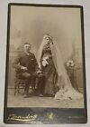 Antique Cabinet Card Cdv Portrait Photograph Bride Groom Wedding Milwaukee