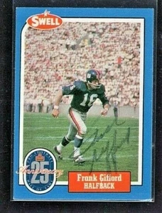 *FRANK GIFFORD*  1988 Swell Hand-Signed Auto  NEW YORK GIANTS - Picture 1 of 1