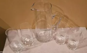 Schott Zwiesel Handblown Crystal Glass Pitcher Barware With Tumblers Set Of 5 - Picture 1 of 20