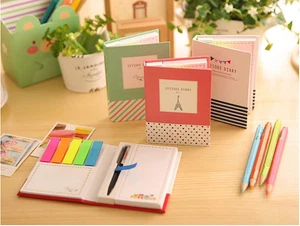 2pc New Pocket Cute Mini Tiny Notebook Note Pen Memo Diary Planner Color Random - Picture 1 of 9