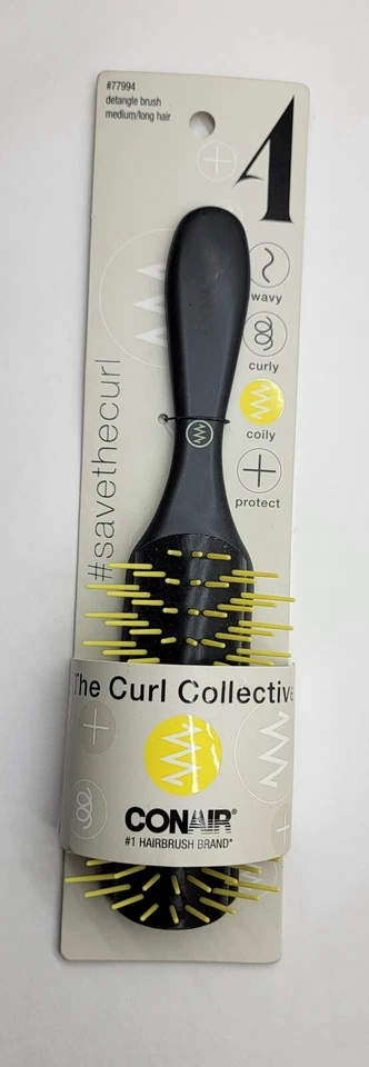 Conair The Curl Collective 黄色长发刷 #77994 — 第 1/1 张图片